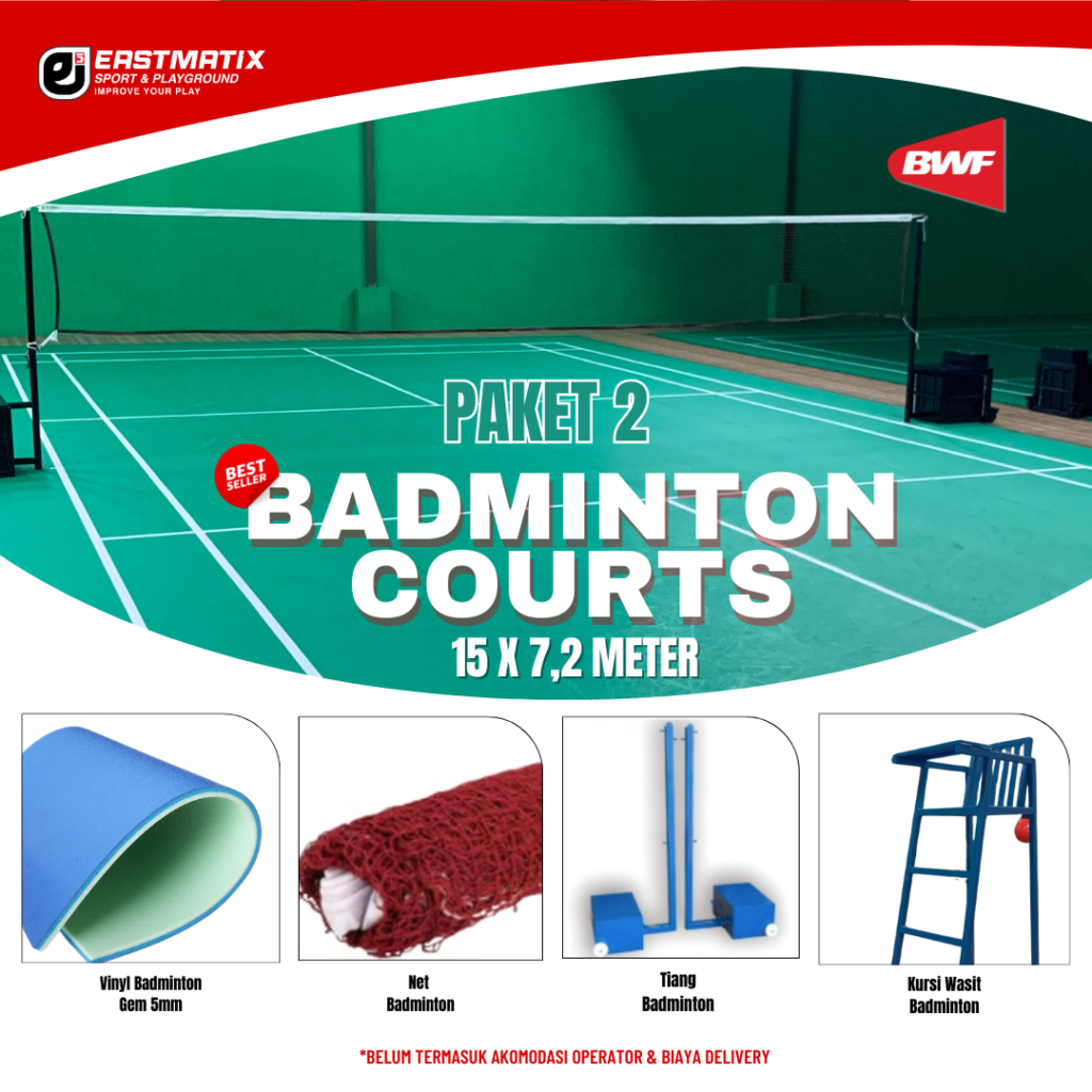 Paket Lapangan Vinyl Badminton Gem Eastmatix 