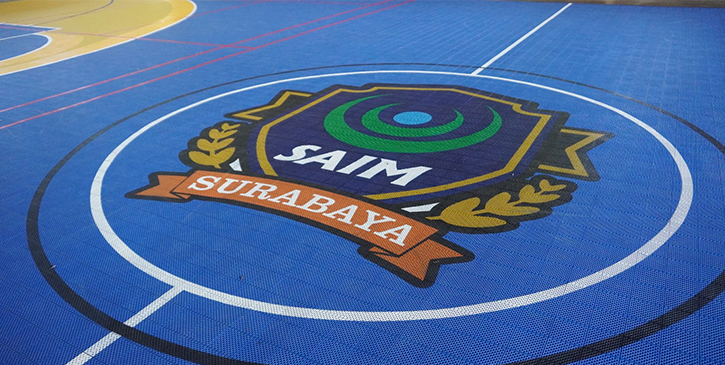 Custom Logo Lapangan Basket, Futsal SAIM Surabaya